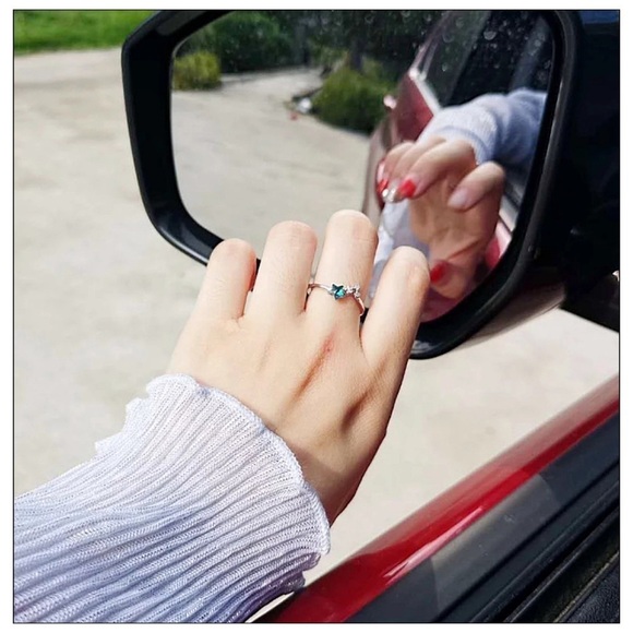 NEW Dainty Sterling Silver Blue Star Adjustable Ring - Picture 4 of 5